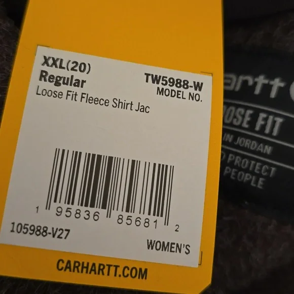 Carhartt Women's Loose Fit Brushed Fleece Shirt Jac - Picture 4 of 10
